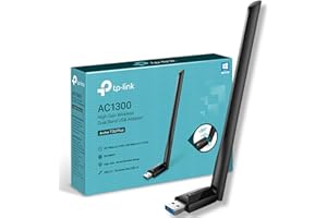 TP-Link AC1300 High Gain USB 3.0 Wi-Fi Dongle, Dual Band MU-MIMO Wi-Fi Adapter with 5dBi Antenna for PC/Desktop/Laptop, Supports Windows 11/10/8.1/8/7 (Archer T3U Plus)