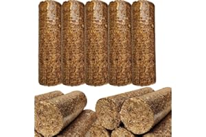 SHELBY WOOD COMPANY Hardwood Briquettes | 20kg - 290mm Briquettes | Break To Size | Fire Logs | Ideal for Wood Burners, Log Burners, Firepits and Pizza Ovens | Long Burning Night Logs | High Heat Eco-Friendly Logs