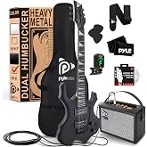 Pyle Electric Guitar Kit, Heavy Metal, Axe Type, With Amplifier, Full Size, Accessories