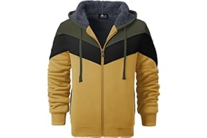 JACKETOWN Sweat Homme Capuche Zippé Veste Polaire Chaude Hiver Sprort Doublé Sweat-Shirt à Capuche Doublure Hoodie