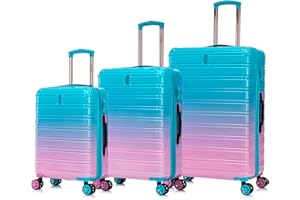 CELIMS - Set Valise | Valise Cabine + Moyenne + Grande | Cadenas TSA | Valise Polycarbonate | 55 + 65 + 75 cm | Valise Légère et Résistante avec roulettes 360° | Turquoise