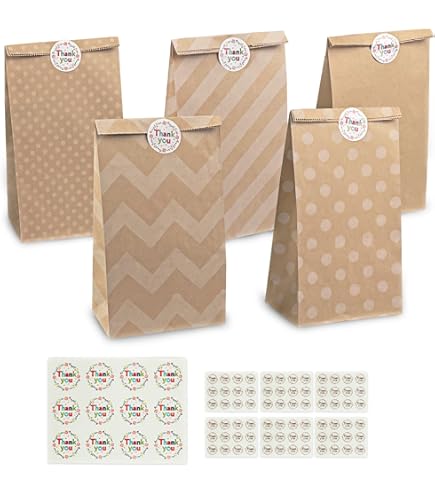 Bolsitas Cumpleaños Infantiles 42 Bolsas De Papel Kraft Para