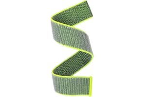 YOOSIDE 22mm Loop Nylon Armband für Garmin EPIX Pro 47mm / Fenix 6 / Fenix 5 / Fenix 7, Ultraleichtes Schnell Trocknen Schleife Waschbar Uhrenarmband für Forerunner 955,Instinct 2 (Hellgrün)