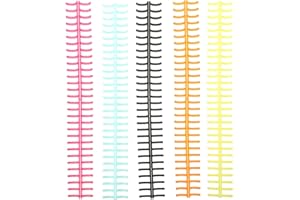 STOBOK 11 Piezas Doble Lazo Alambre Encuadernación Libro Hojas Sueltas Anillas de Plástico Peine Encuadernación Espinas Espiral Encuadernación Bobina para Cuaderno(Color Aleatorio)