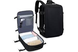 VMIKIV Handgepäck Rucksack für Easyjet 45x36x20 Reiserucksack Handgepäck Flugzeug Laptop Rucksack Damen Herren für Laptop 15,6 Zoll 32L Handgepäck Tasche Flugzeug Flug Genehmigt für Reisen