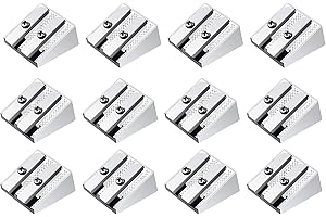 KAIAIWLUO Temperamatite Doppio,12 PCS Mini Temperamatite Manuale in Lega Alluminio Pencil Sharpener Palmare per la maggior parte delle matite