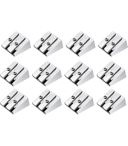 Xiton 24 pc Mini temperamatite singolo foro lega di alluminio temperino palmare Pocket manuale temperamatite per le matite di dimensioni standard (argento