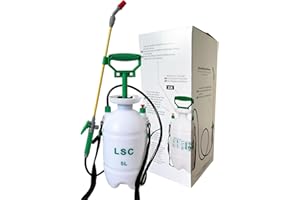 LIFESTYLE COMFORT LTD LSC 5L Pressure Sprayer - High-Pressure Garden Pump with Adjustable Nozzle, Carry Strap & Ergonomic Handle for Weed Killer, Pesticides, Patio Cleaning, and Garden Maintenance