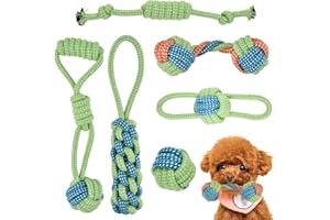 BUYGOO Kauspielzeug Set aus Baumwollseil für Haustiere 6 Stück