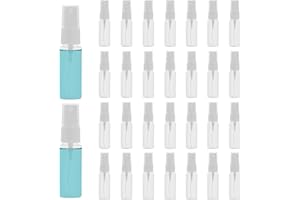 BELLE VOUS Set da 30 Bottigliette Spray Vuote in Plastica da 20 ml - Boccette Profumi Vuoti Nebulizzatore Profumo Ricaricabili Anti-Perdite - Per Viaggi, Oli Essenziali e Dopobarba