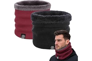 MIKLOVEN Thermal Fleece Neck Warmer - Windproof Face Cover & Ear Warmer for Men & Women - Balaclava Gaiter Snood Scarf for Winter Cycling Running Football Hiking & Other Cold Weather Outdoor Activities