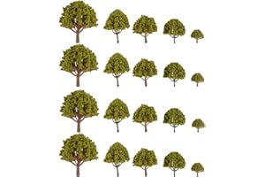 OUNONA 20 stücke Modell Landschaft Landschaft B?ume Decor Künstliche Miniatur Matt Micro Landschaft DIY Handwerk Garten Ornament 3 cm-8 cm (Grün)