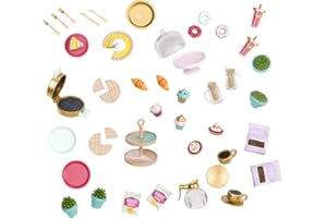 Lori Accessory Set Café Mini Desserts 6-inch Dolls – Play Food & Drinks – Toys for Kids – 3 Years + – Coffee Shop Sweets and Accessories, LO37102Z, Multicolore, Moyen