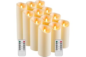 Da by bougies LED, bougies LED à piles qui peuvent être utilisées à l'extérieur. Une lampe bougie en plastique comme la paraffine. 12 pièces
