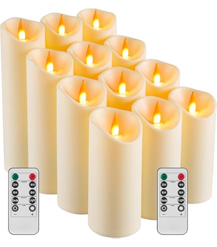 Candele LED Ricaricabili Con Telecomando - Effetto Fiamma Realistico, Timer E Luminosità Regolabile - Sicure E Senza Fiamma Per Casa E Decorazione - Foto 7