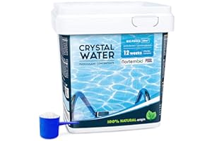 Nortembio Pool Flockungsmittel 12 Wochen | Natürliches Wasserklärmittel für große Schwimmbecken & Spas | Effektive Wasserpflege | Poolpflege Herbst