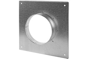 Repa Market 5 Inch (125mm) Duct Connector Flange – Galvanized Steel Wall Mount Vent Plate – Round HVAC Pipe Flange for Rigid or Flexible Ducting – Heating, Cooling & Air Ventilation Systems