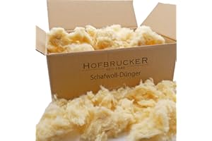 Hofbrucker® Universal Sheep's Wool Fertiliser - Untreated Natural Snail Protection & Fertiliser for Garden & Raised Bed - Sheep's Wool Fertiliser for Vegetables Against Snails (1 kg)