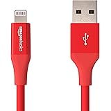 Amazon Basics Lightning auf USB A Kabel, Apple MFi Zertifiziert - 1,8 m, 1er Pack, Rot