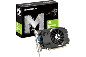 maxsun GeForce GT 730 - Tarjeta gráfica de vídeo (2 GB, GPU, GDDR3, PCI Express, DVI-I, HDMI, VGA, multipantalla 4K)