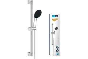 GROHE Vitalio Start 110, Ensemble de Douche avec Douchette Ronde 2 jets, Barre 60cm, Flexible 1,75m, Economie d'Eau, A coller avec GROHE QuickGlue ou à visser, Chromé, 27948001