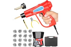 GHGUOLE 70W Saldatore per Plastica,220V Saldatrice Plastica Kit Riparazione Paraurti per Auto,Saldatura per Plastica con 800Pcs graffette,Saldatore Pistola Caldo Cucitrice per Plastica Crack Riparazione
