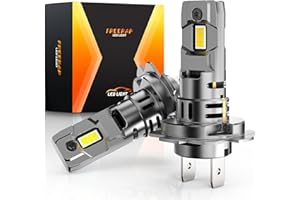 FREERAP H7 Led Bulb 32000LM 6500K Brighter, 100W Headlight Bulb with Fan, 1:1 Size, IP68 Waterproof, Plug and Play Easy Installation, Pack of 2(H7)