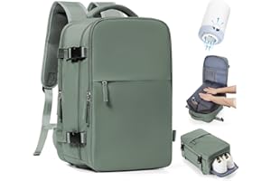 SEAFEW Mochila Viaje Cabina Avion 40x30x20 para Ryanair Mochilas de Vacío con Bomba para Mujer Bolsa de Cabina 45x36x20 Easyjet Equipaje de Mano Mochila de Senderismo Mochila Impermeable Cabina Mochila