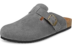 Intini Mules et Sabots Homme Femme Chaussons Pantoufles avec Cuir Fermé Semelles Chaussures de Jardin Confortable d'Intérieur Extérieur 36-48
