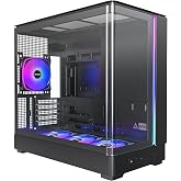 MONTECH King 15 PRO Micro-ATX PC Kasası, Kavisli Panoramik Cam, Baca Hava Akışı, 360 mm Radyat&ouml;r Desteği, Y&uuml;ksek Performanslı