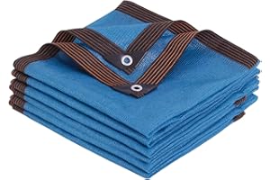 GEOVNE Hochleistungs-Schattierungsnetz,Blaue Schattiernetz,12-Stiche,UV-Schutz-Sichtschutz,75% Sonnenschutznetz,Anthrazit,dür Gewächshaus,Scheune Oder Zwinger,mit Ösen (4x10m)