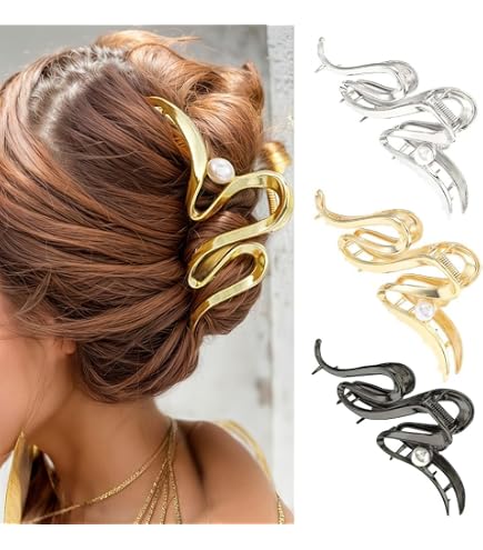 Fermaglio per Capelli in Acciaio Inox con Perla, Clip di Alta Qualità per Frangi Fermaglio per Capelli in Acciaio Inox con Perla, Clip di Alta Qualità per Frangi