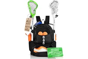 ERANT Lacrosse Bag Backpack – Lacrosse Bags for Boys – Girls Lacrosse Backpack with Stick Holder – Lacrosse Bags for Girls – Field Hockey Bags – Lacrosse Stick Bag – Lax Backpack – Lacrosse Bag Youth