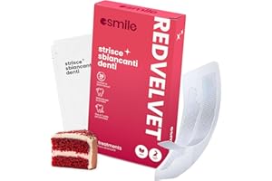ESMILE Strisce Sbiancanti Denti a Frutta a gusto Red Velvet,Trattamento Professionale a Casa, Rapido e Sicuro, 14 Strisce Ideali per la tua Igiene Orale