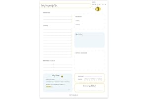 BYANIKA A5 Self Care Daily Planner Pad Desk Pad Cute To Do List Notepad Productivity Planner Organiser Meal Planner Daily Task Planner Selfcare Undated