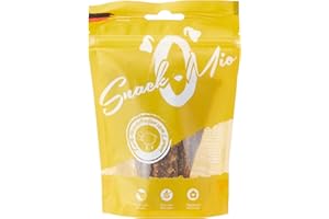 SNACKOMIO - Friandise Premium pour chiens - lamelles de viande d'agneau tendre, sans céréales, 1 paquet (1 x 125g)