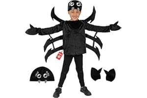 Morph Deguisement Araignee Enfant, Déguisement Araignée Enfant, Déguisement Nature, Costume Insecte, Deguisement Araignee Garcon, Costume Halloween Garcon, Carnaval