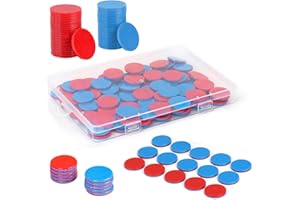 SZSMW 100 Contador de Colores - Chip de Disco de PláStico - Ficha de Juego de Etiqueta Sumar,Restar,Contar,Bingo,Clasificar,Ayudar En El Aula O para EnseñAr En Casa,Viene con Caja