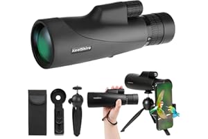 KOOLSHIRO 30X50 Monocular Telescope High Power, Monoculars for Adults, IPX5 Waterproof, Survival Equipment Hiking Accessories for Bird Watching Hiking Camping