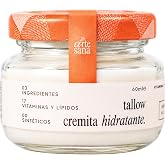 La Artesana Crema de D&iacute;a Beef Tallow 60 ml | Crema Facial Hidratante con Sebo de Res Natural, Cal&eacute;ndula y Jojoba | 3 Ingredie