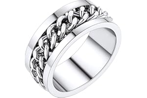 PROSTEEL Bague Tournante Anti Stress Homme Personnalisable en Acier Inoxydable/Plaqué Or - Taille 52/54/57/59/62/64/67