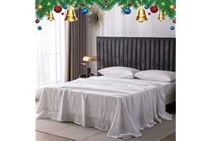 ‎CHUFFED CHUFFED Leinen Bettlaken 100% Leinen Stonewashed Laken Atmungsaktive Bettwäsche für Bauernhäuser,Soft Washed Finish Bettlaken nur 1 Bett Laken (150cm x 250 cm, Weiß)