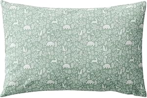 VERTBAUDET Taie d'oreiller bébé dans Les Bois Vert Sauge 40X60