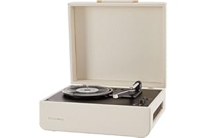Crosley Mercury Platine Vinyle - Tourne Disque Vinyle - Platine Vinyle Bluetooth - Platines Vinyles - Tourne Disque Vintage - Beige