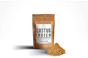 Costus Indian en polvo – Qust Al-Hindi – Producto 100% natural con múltiples virtudes. Bolsa resellable de 100 g – Manelya