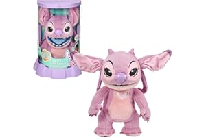 Disney Angel Puppetronic by Real FX, Peluche Electrónico de 45 cm, 100+ Combinaciones de Acciones y Sonidos, Juguete Realista con Sensores y Reacciones, 6+ años, Famosa (RE002000)