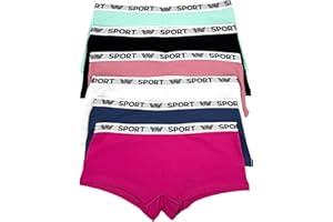 LisaModa Mädchen Hipster Panty 6er Pack Girl Slip Stretch Baumwolle Sportliches Design