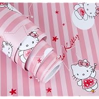 Wolpin Wall Stickers Wallpaper for Kids Room (45 x 500 cm) Cute Cats Girls Bedroom Baby Decoration Wardrobe Furniture…