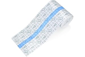 LZIJUN Wodoodporny bandaż, 10 cm x 10 m, plaster mocujący, oddychająca taśma klejąca, elastyczna taśma klejąca na kark, plecy, ramiona, nadgarstki, uda, plaster pod prysznic