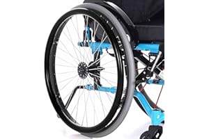 ADUUTPPD 22/24 Inch Silicone Wheelchair Sliding Covers, Non-Slip Wear-resistant Hand Sliding Cover, Wheelchair Rear Wheel Cover for Improving Grip and Traction, Black, 24 Inches